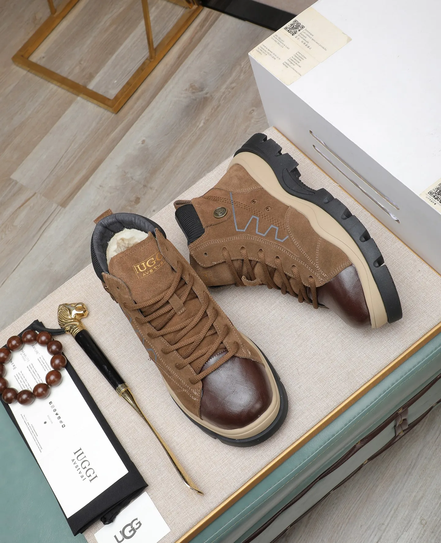 Men's shoes 💰640 IUGGI new retro presbyopia men's shoes, casual and versatile, full of high-end sense, fashionable, luxury and personalized style, joint style, retro presbyopia factor, full of handsome style, first layer suede cowhide, lining wool, rubber outsole, light and non-slip size: 39-44